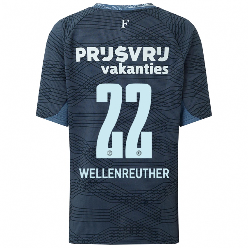 גברים טימון וולנרויטר #22 שחור אפור הרחק ג'רזי 2025/26 חולצה קצרה