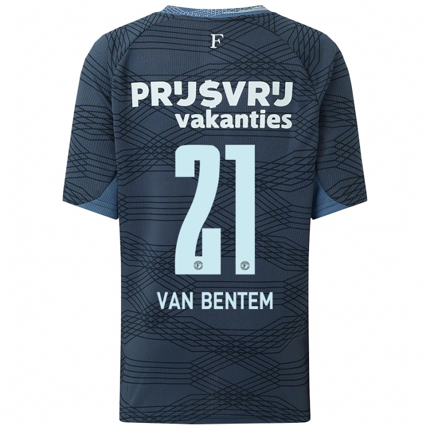 גברים טס ואן בנטם #21 שחור אפור הרחק ג'רזי 2025/26 חולצה קצרה