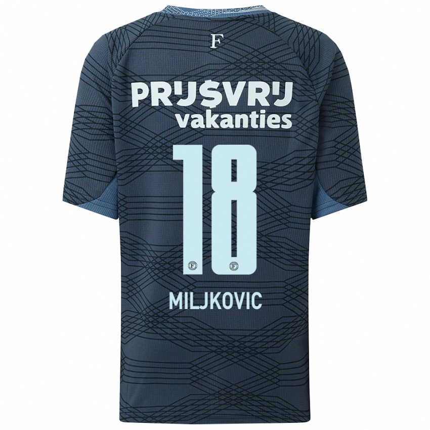 גברים Igor Miljkovic #18 שחור אפור הרחק ג'רזי 2025/26 חולצה קצרה