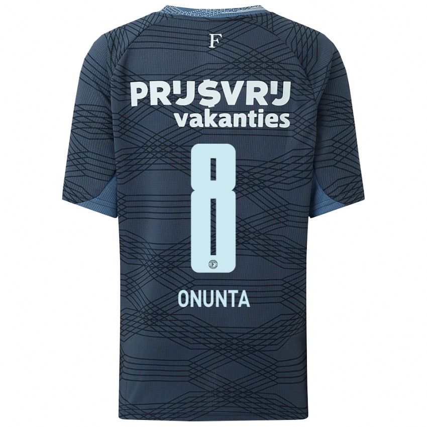 גברים Izu Onunta #8 שחור אפור הרחק ג'רזי 2025/26 חולצה קצרה