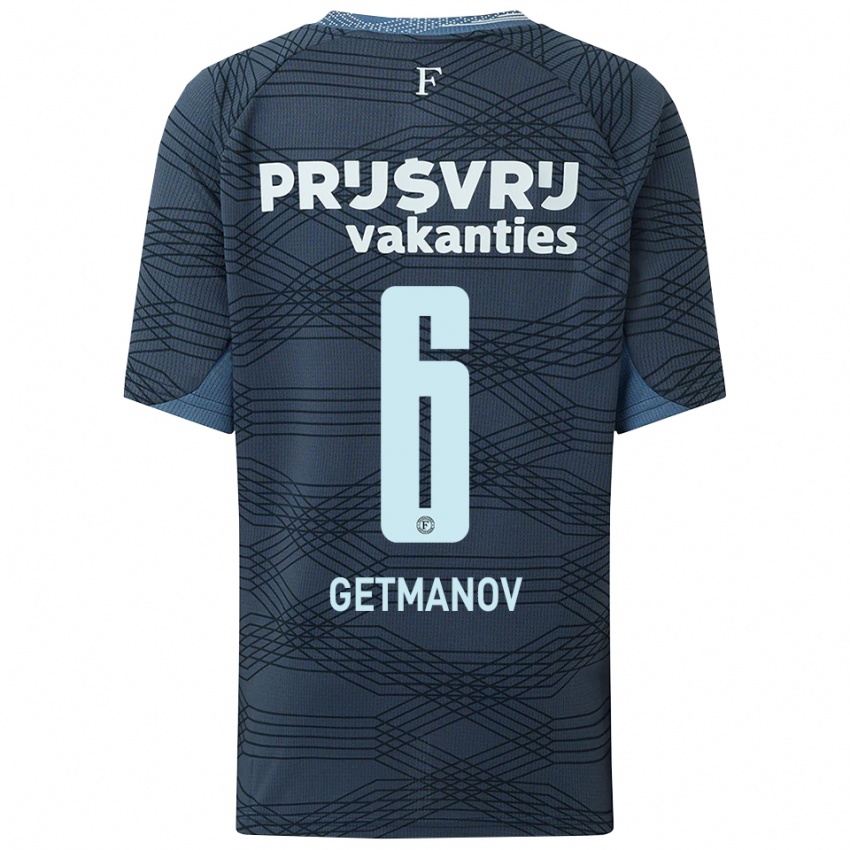 גברים Zakhar Getmanov #6 שחור אפור הרחק ג'רזי 2025/26 חולצה קצרה