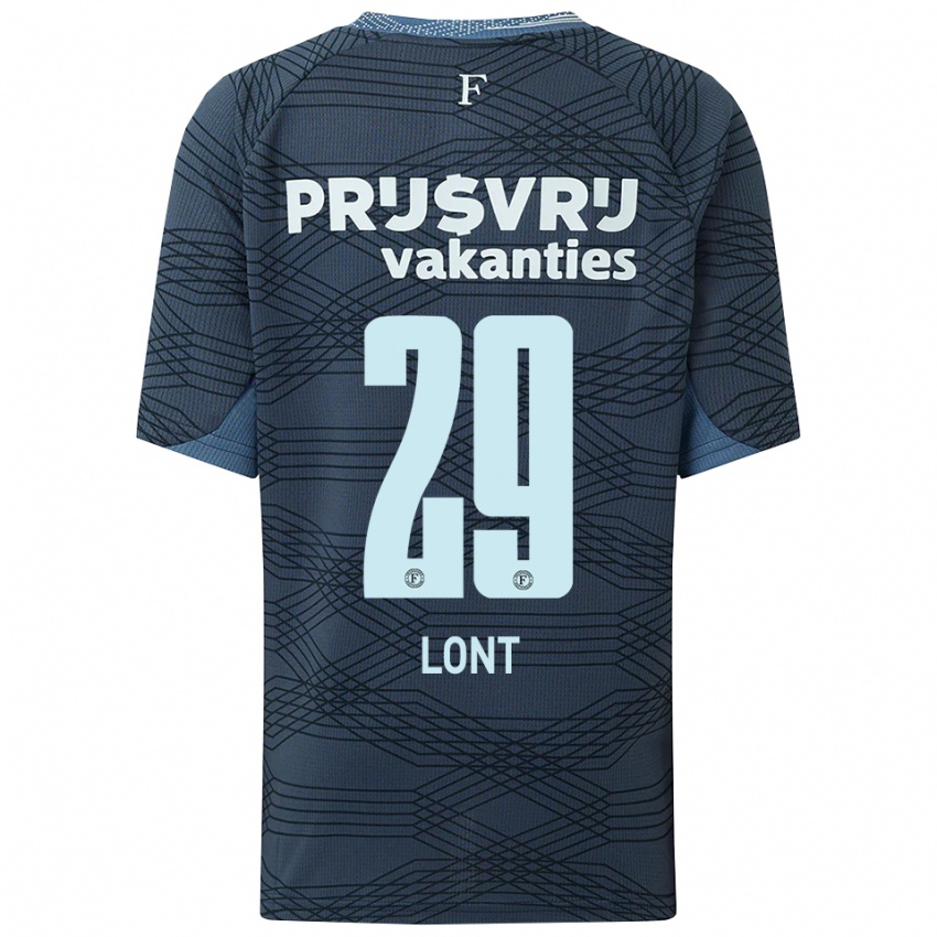 גברים Dechamaily Lont #29 שחור אפור הרחק ג'רזי 2025/26 חולצה קצרה