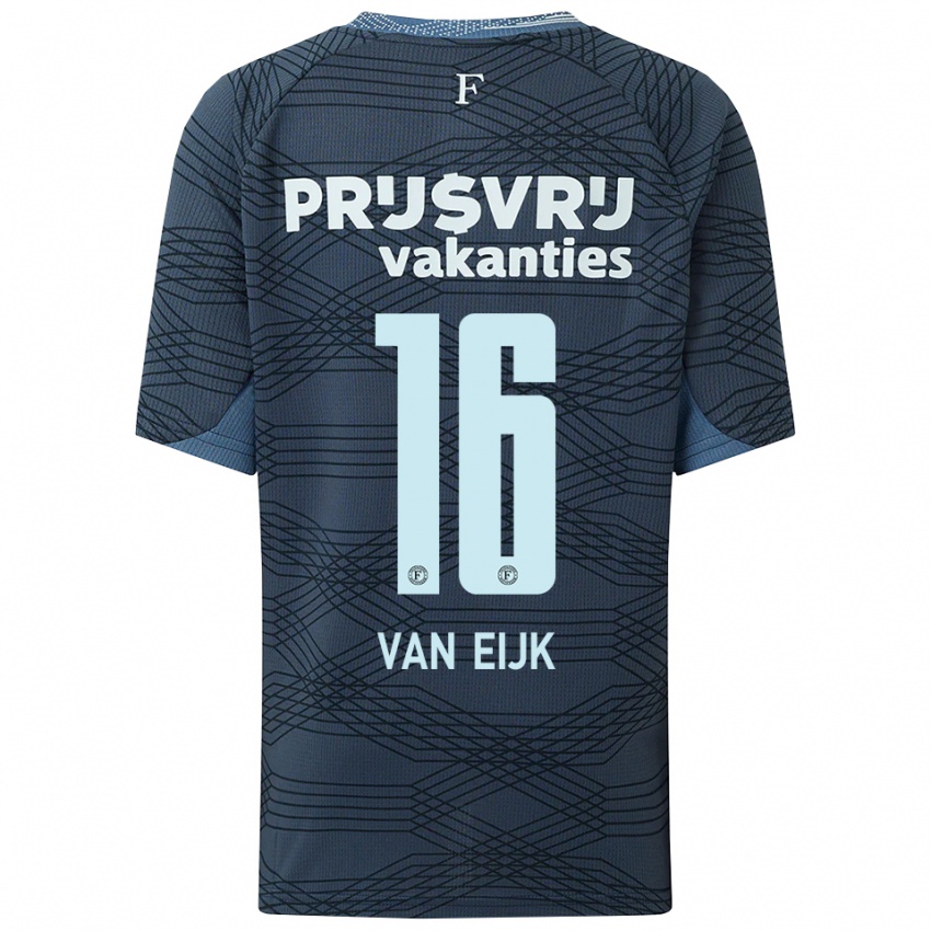 גברים Roos Van Eijk #16 שחור אפור הרחק ג'רזי 2025/26 חולצה קצרה