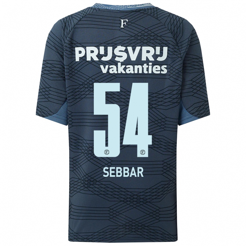 גברים Marouane Sebbar #54 שחור אפור הרחק ג'רזי 2025/26 חולצה קצרה