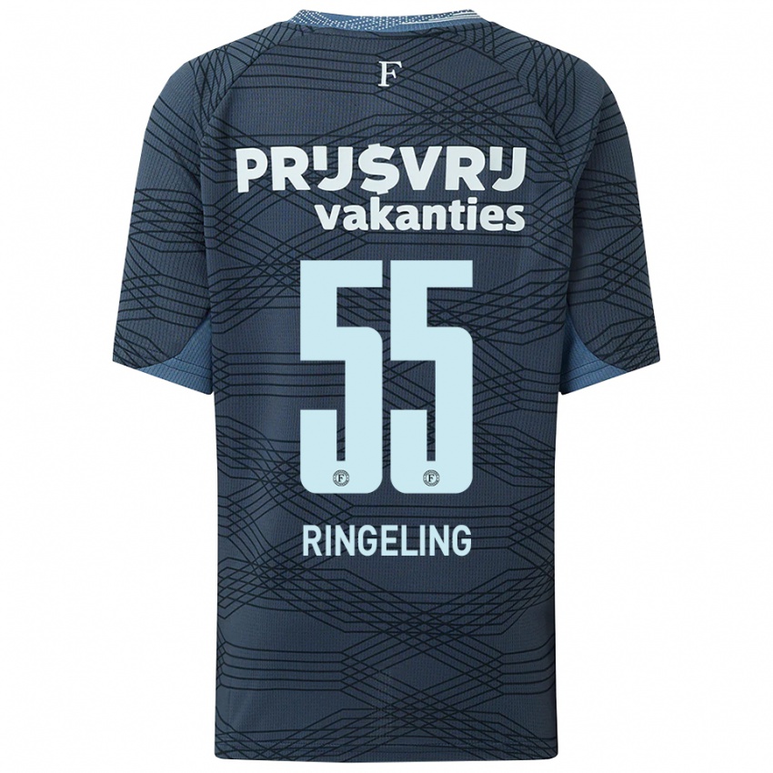 גברים Sam Ringeling #55 שחור אפור הרחק ג'רזי 2025/26 חולצה קצרה