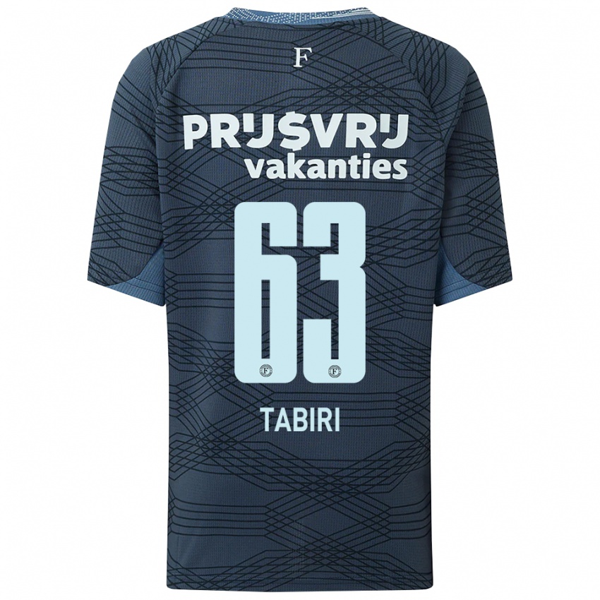 גברים קוואמי טבירי #63 שחור אפור הרחק ג'רזי 2025/26 חולצה קצרה