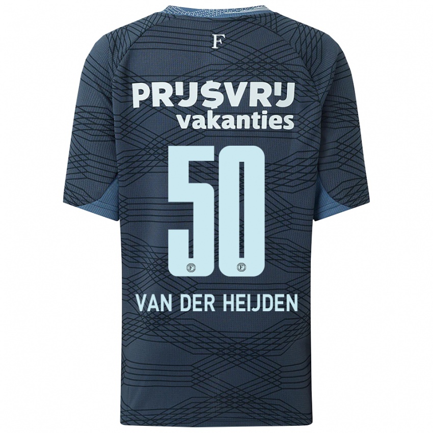 גברים Delano Van Der Heijden #50 שחור אפור הרחק ג'רזי 2025/26 חולצה קצרה