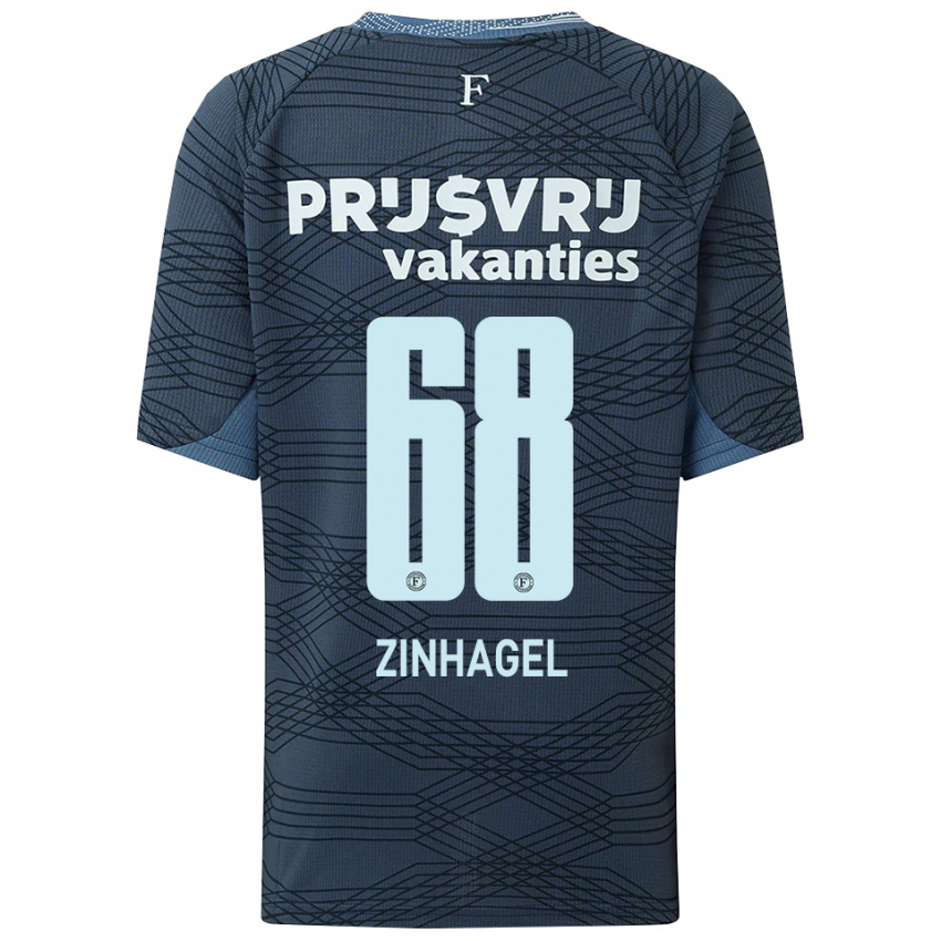 גברים Jivayno Zinhagel #68 שחור אפור הרחק ג'רזי 2025/26 חולצה קצרה