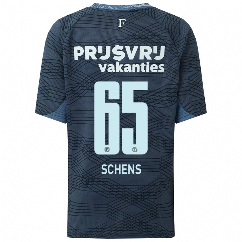 גברים Twan Schens #65 שחור אפור הרחק ג'רזי 2025/26 חולצה קצרה