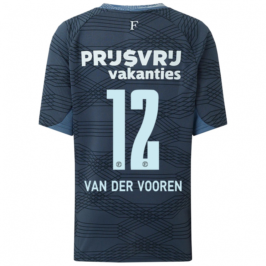 גברים Remy Van Der Vooren #12 שחור אפור הרחק ג'רזי 2025/26 חולצה קצרה