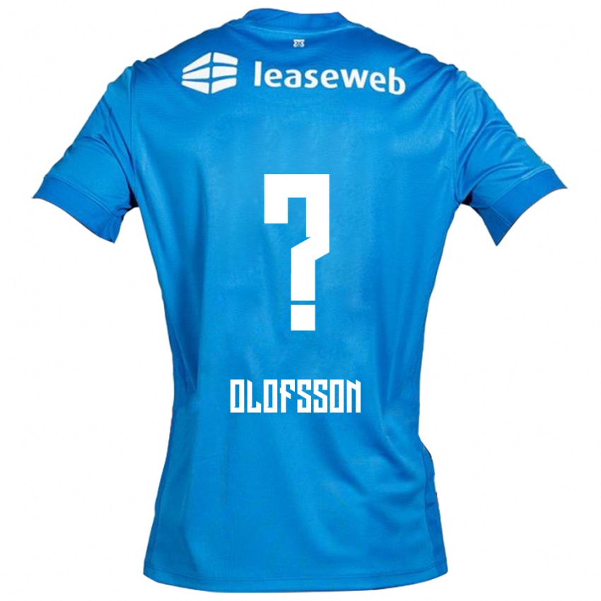גברים Wilmer Olofsson #0 כחול לבן הרחק ג'רזי 2025/26 חולצה קצרה