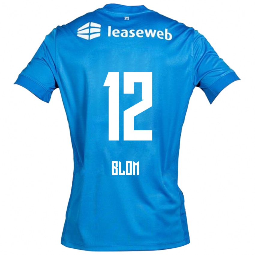 גברים Robin Blom #12 כחול לבן הרחק ג'רזי 2025/26 חולצה קצרה