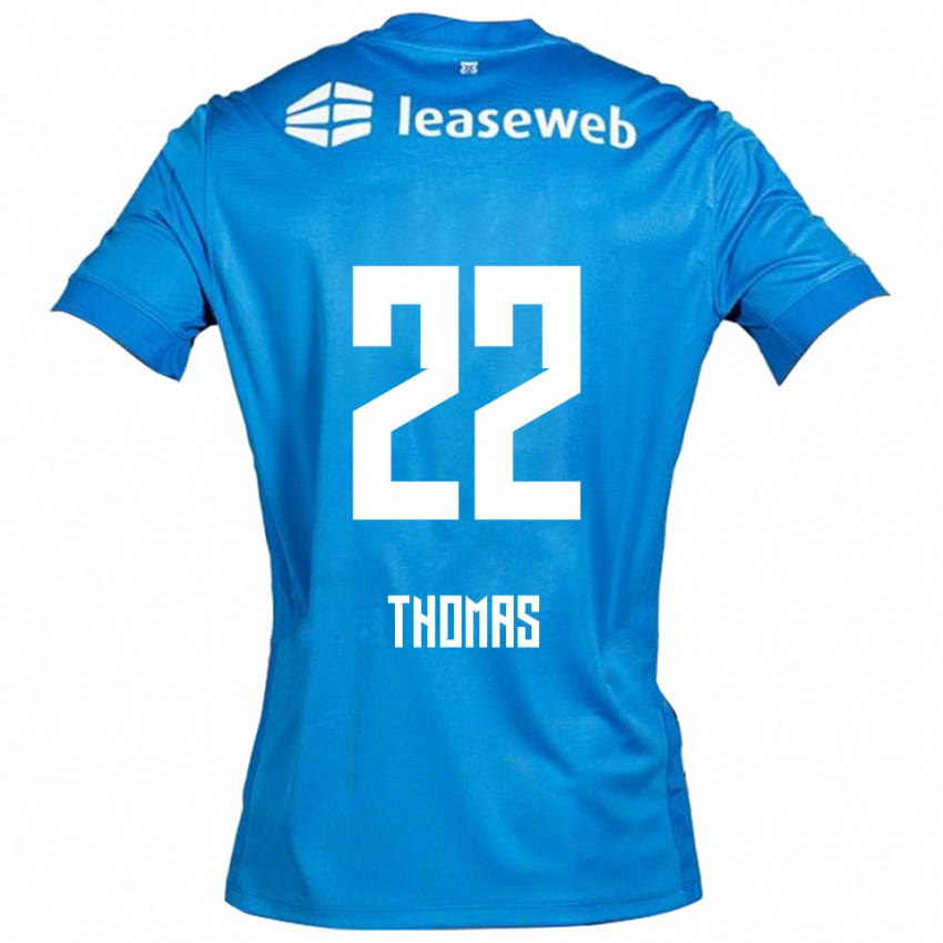 גברים Kealyn Thomas #22 כחול לבן הרחק ג'רזי 2025/26 חולצה קצרה
