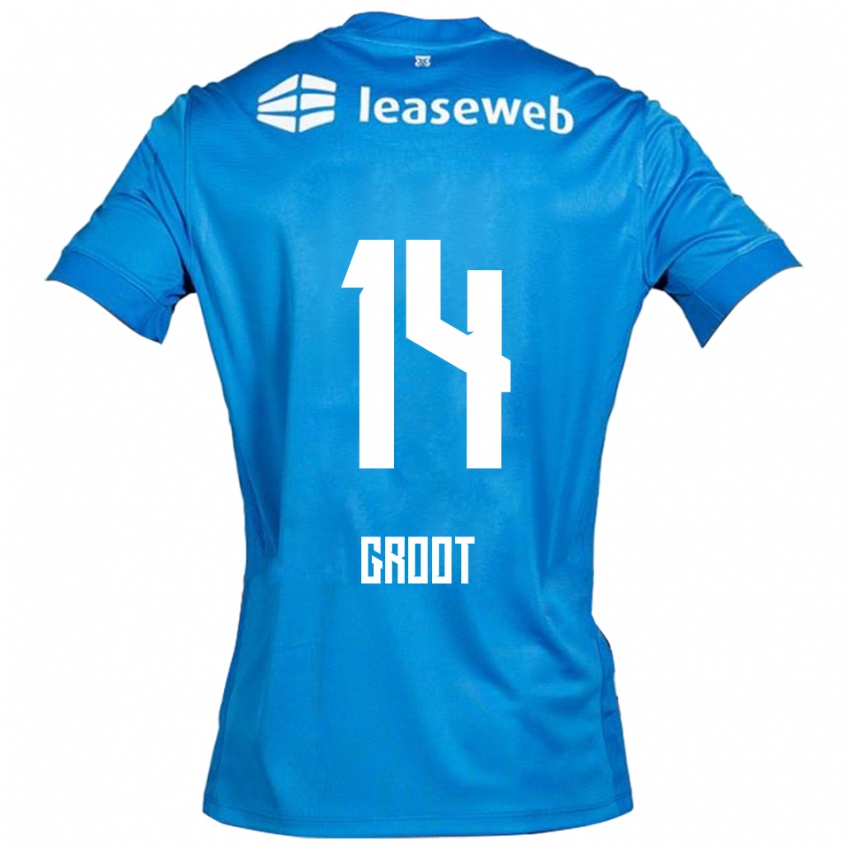 גברים Gijs Groot #14 כחול לבן הרחק ג'רזי 2025/26 חולצה קצרה