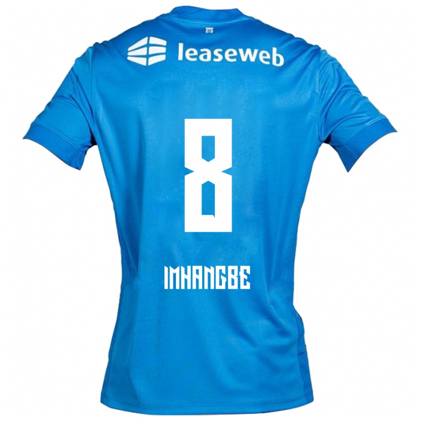 גברים Amani Imhangbe #8 כחול לבן הרחק ג'רזי 2025/26 חולצה קצרה