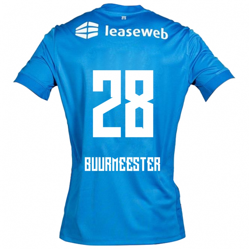גברים Zico Buurmeester #28 כחול לבן הרחק ג'רזי 2025/26 חולצה קצרה