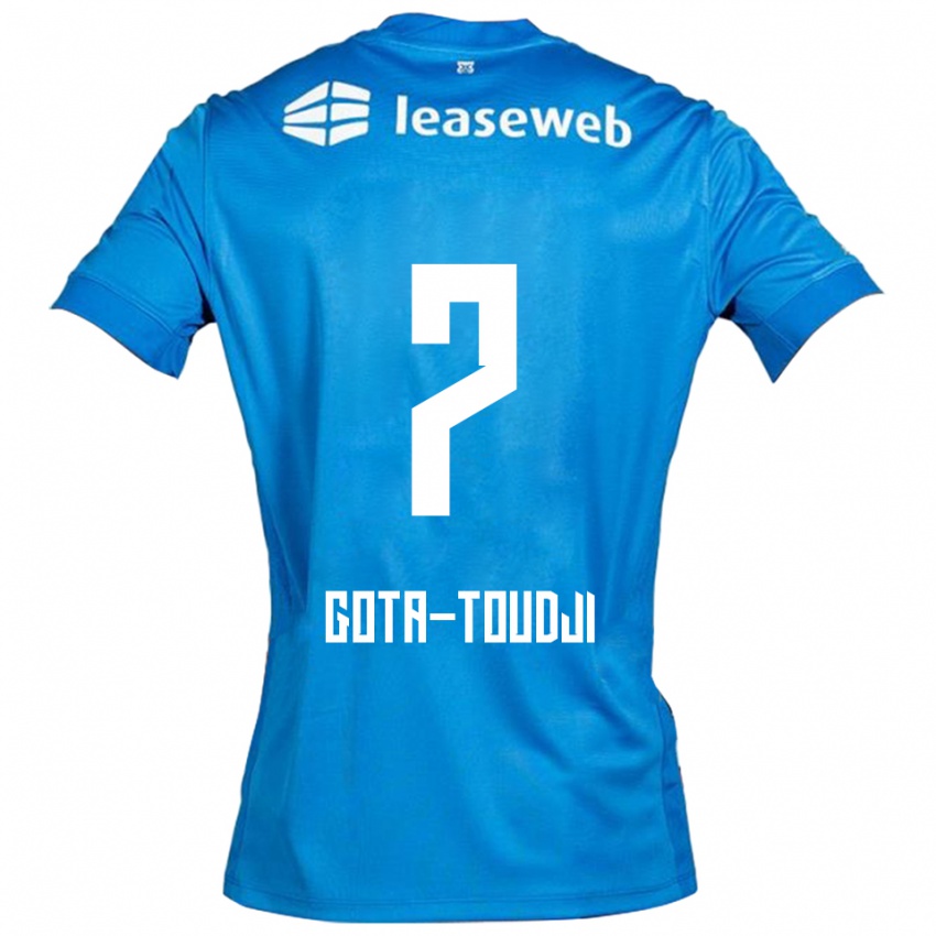 גברים Mawulom Gota-Toudji #7 כחול לבן הרחק ג'רזי 2025/26 חולצה קצרה