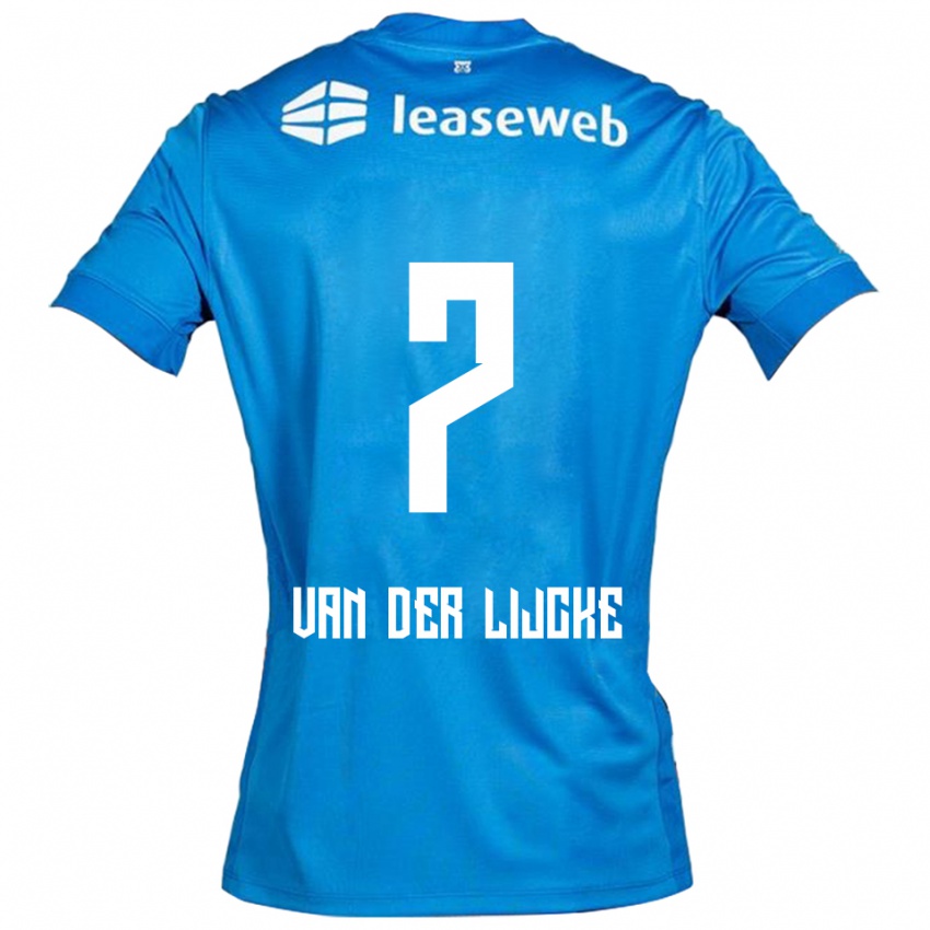 גברים Donny Van Der Lijcke #7 כחול לבן הרחק ג'רזי 2025/26 חולצה קצרה