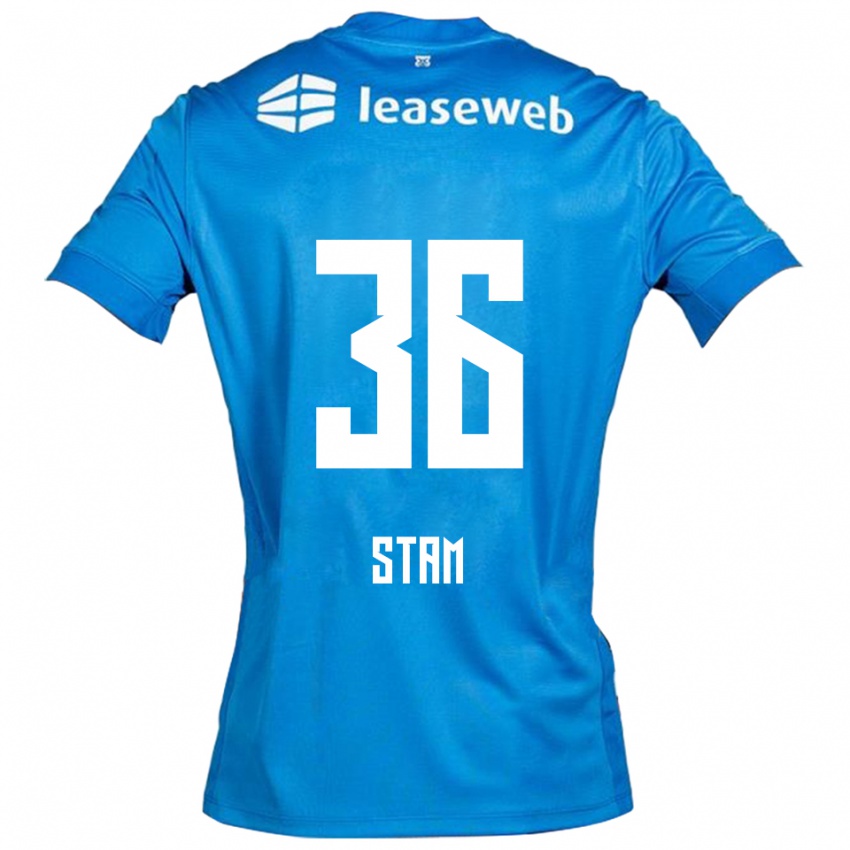 גברים Finn Stam #36 כחול לבן הרחק ג'רזי 2025/26 חולצה קצרה