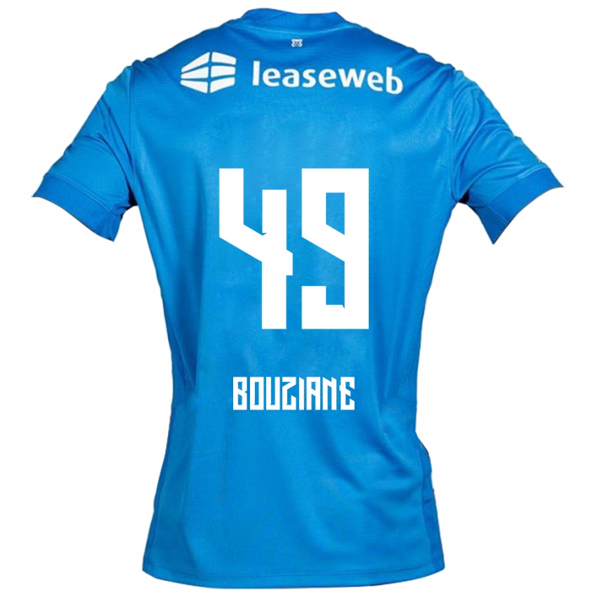 גברים Wassim Bouziane #49 כחול לבן הרחק ג'רזי 2025/26 חולצה קצרה