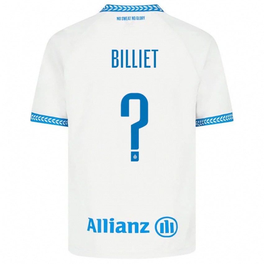 גברים Jonah Billiet #0 כחול לבן הרחק ג'רזי 2025/26 חולצה קצרה