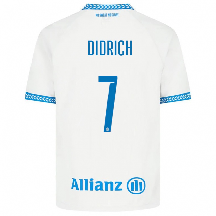 גברים Brian Didrich #7 כחול לבן הרחק ג'רזי 2025/26 חולצה קצרה