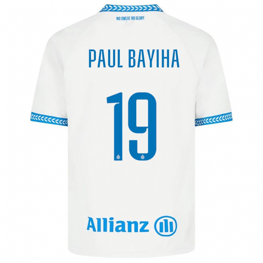 גברים Jean Paul Bayiha #19 כחול לבן הרחק ג'רזי 2025/26 חולצה קצרה