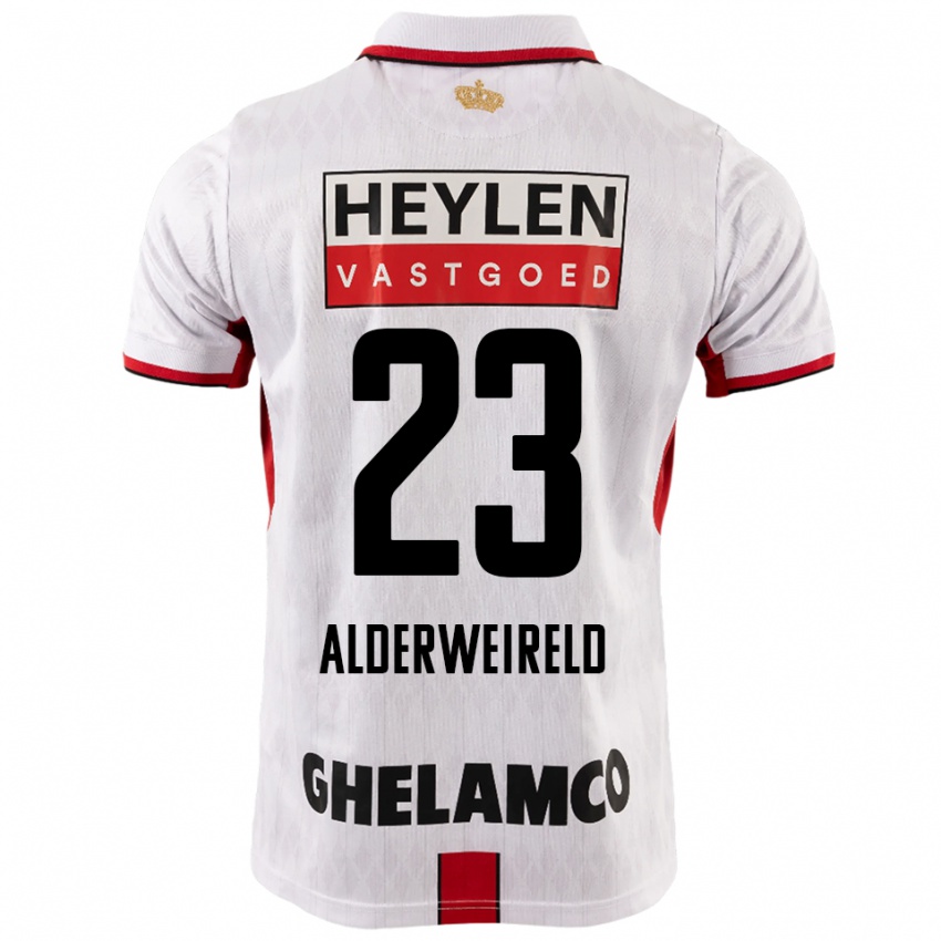 גברים טובי אלדרווירלד #23 לבן אדום הרחק ג'רזי 2025/26 חולצה קצרה