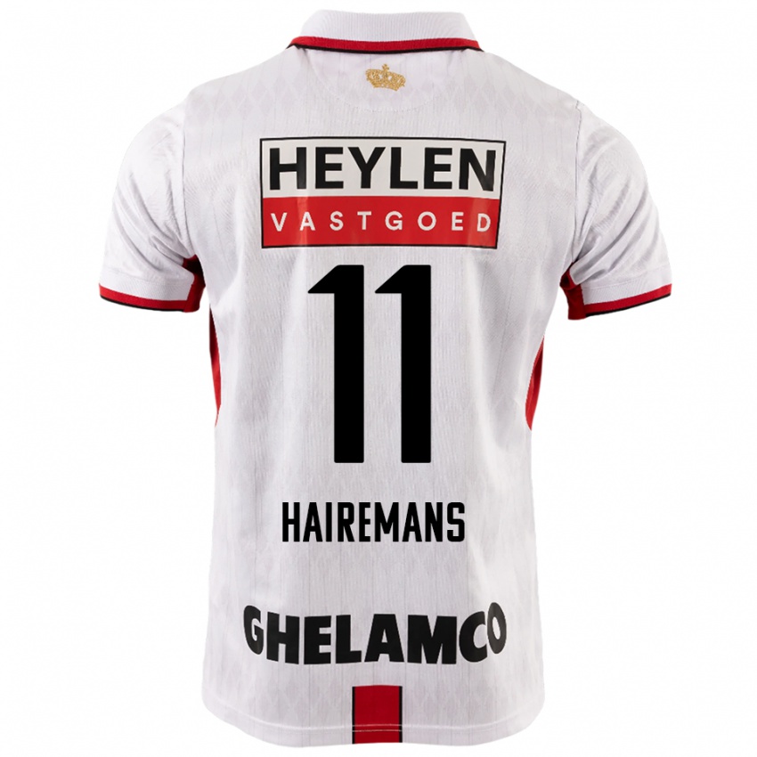 גברים Geoffry Hairemans #11 לבן אדום הרחק ג'רזי 2025/26 חולצה קצרה