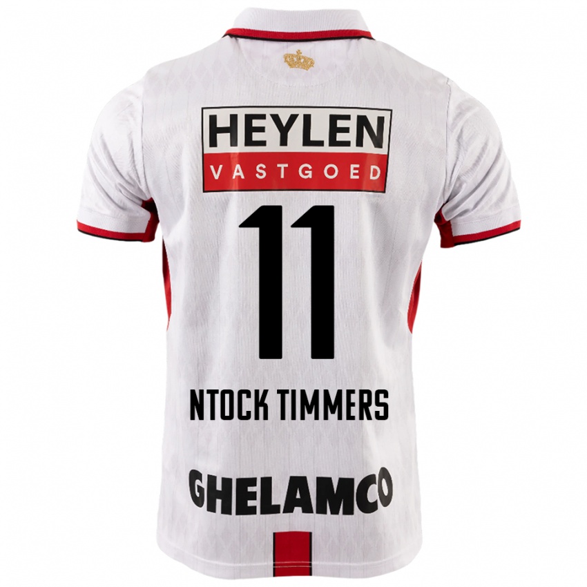 גברים Kurtis Ntock Timmers #11 לבן אדום הרחק ג'רזי 2025/26 חולצה קצרה