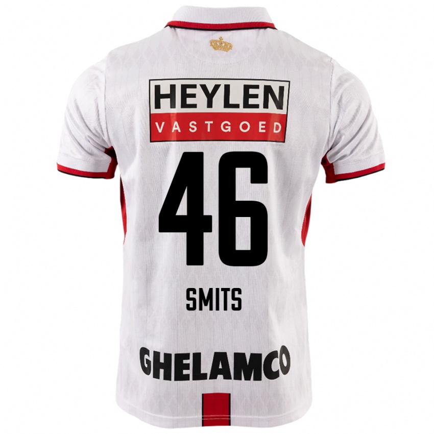 גברים מילאן סמיטס #46 לבן אדום הרחק ג'רזי 2025/26 חולצה קצרה