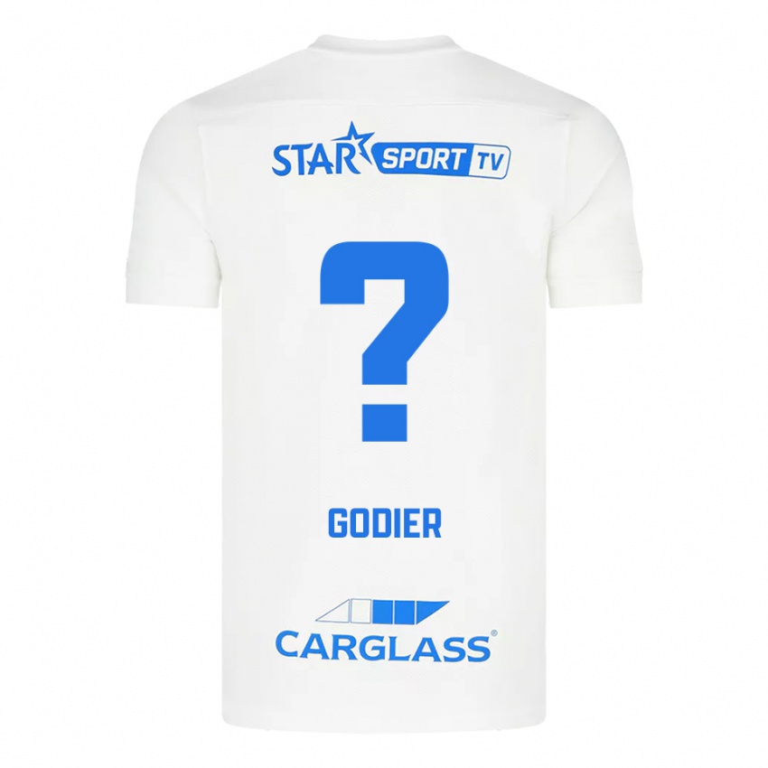 גברים Chelsea Godier #0 לבן כחול הרחק ג'רזי 2025/26 חולצה קצרה