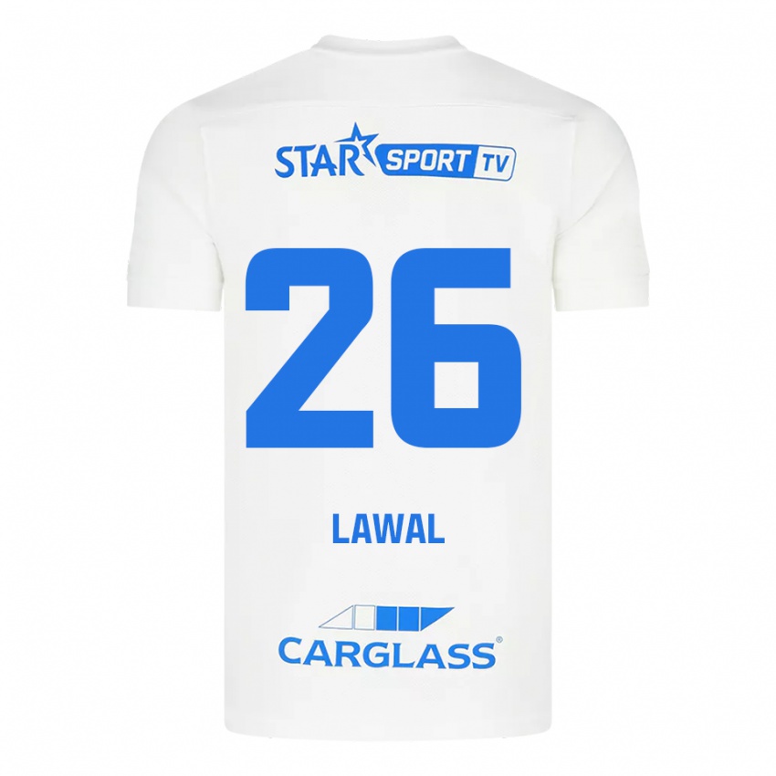 גברים טוביאס לאוואל #26 לבן כחול הרחק ג'רזי 2025/26 חולצה קצרה