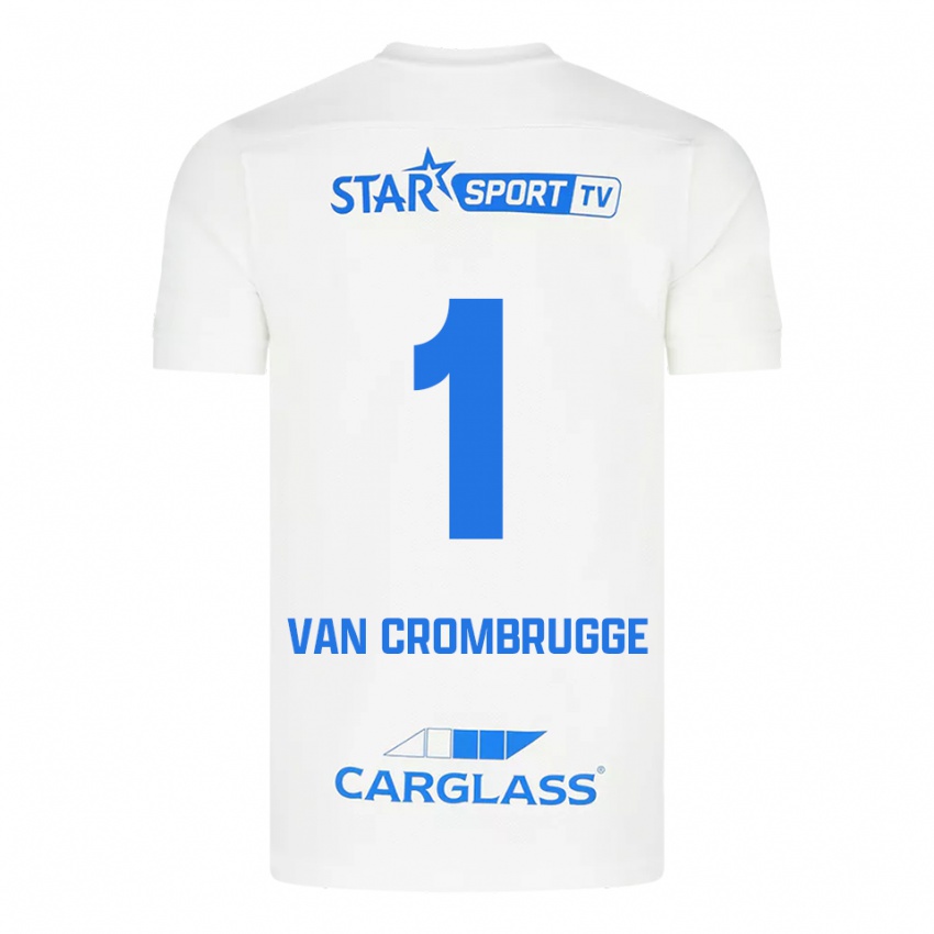 גברים הנדריק ואן קרומברוז' #1 לבן כחול הרחק ג'רזי 2025/26 חולצה קצרה