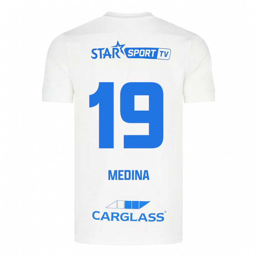 גברים יאימר מדינה #19 לבן כחול הרחק ג'רזי 2025/26 חולצה קצרה