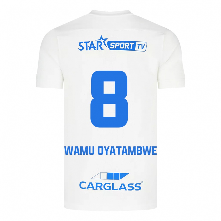 גברים Matthias Wamu Oyatambwe #8 לבן כחול הרחק ג'רזי 2025/26 חולצה קצרה