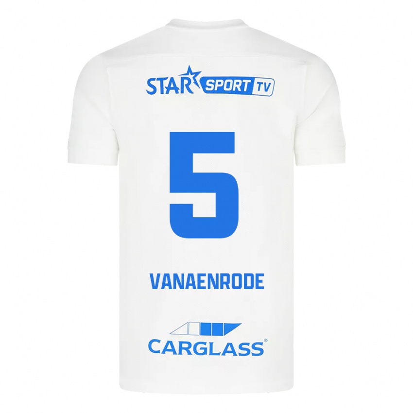 גברים Gwyneth Vanaenrode #5 לבן כחול הרחק ג'רזי 2025/26 חולצה קצרה