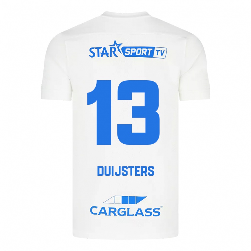 גברים Gwen Duijsters #13 לבן כחול הרחק ג'רזי 2025/26 חולצה קצרה