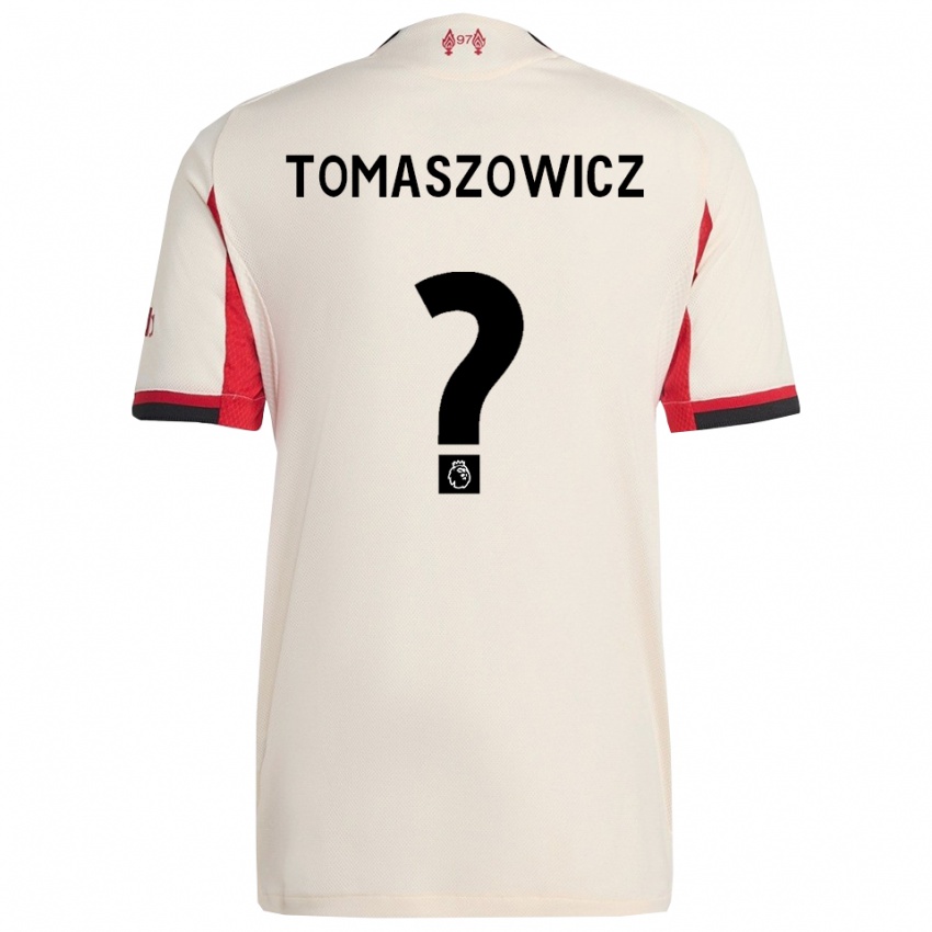 גברים Aiden Tomaszowicz #0 לבן שחור הרחק ג'רזי 2025/26 חולצה קצרה