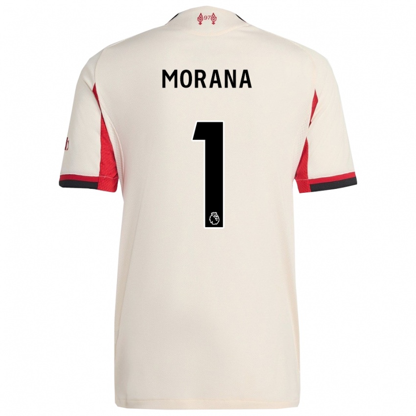 גברים נתן מורן #1 לבן שחור הרחק ג'רזי 2025/26 חולצה קצרה