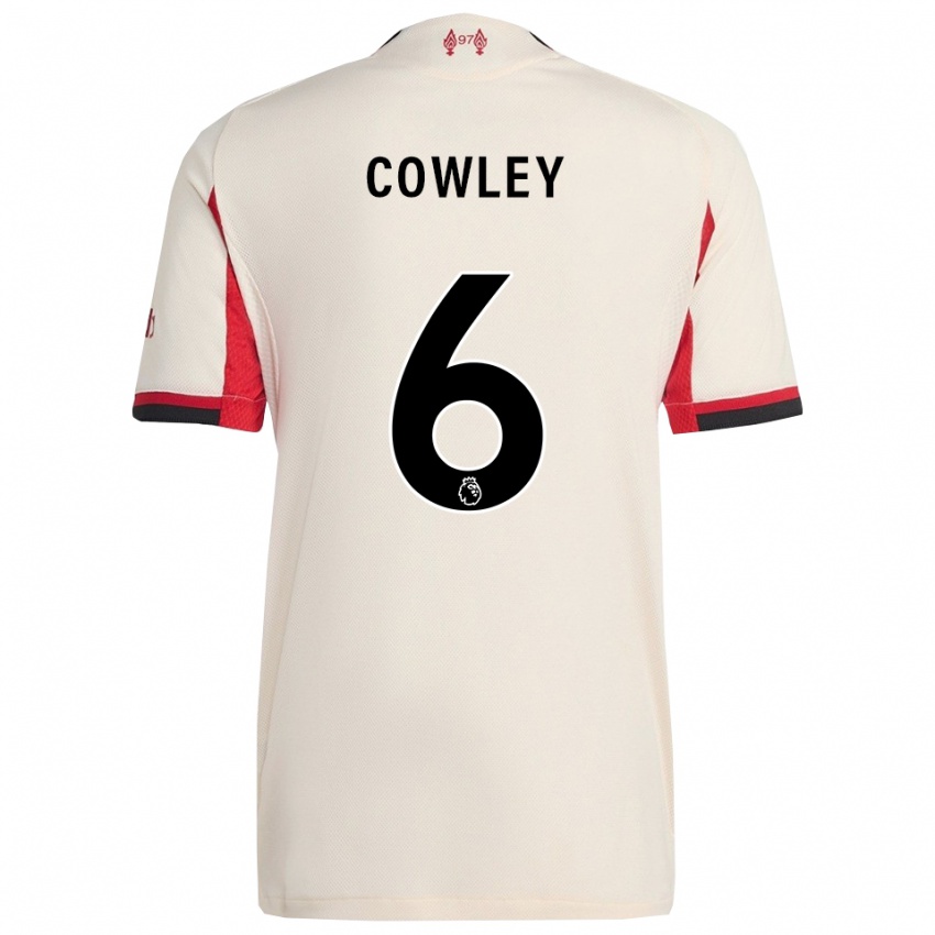 גברים Ryan Cowley #6 לבן שחור הרחק ג'רזי 2025/26 חולצה קצרה