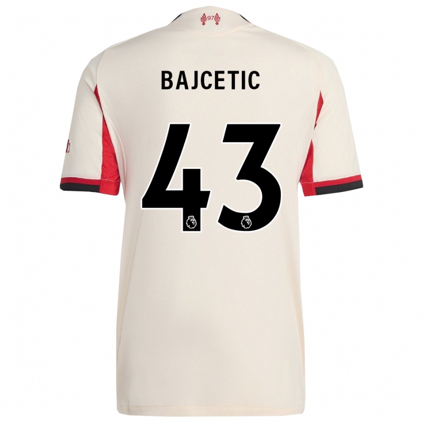 גברים סטפן בייצ'טיק #43 לבן שחור הרחק ג'רזי 2025/26 חולצה קצרה