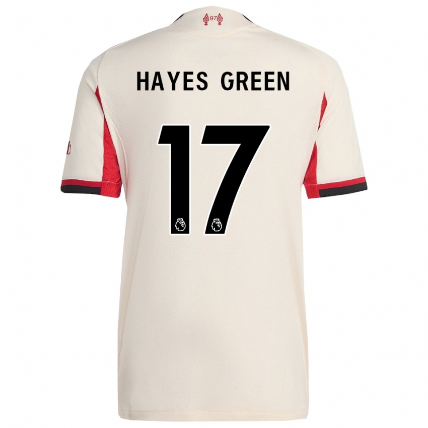 גברים צ'רלי הייז-גרין #17 לבן שחור הרחק ג'רזי 2025/26 חולצה קצרה