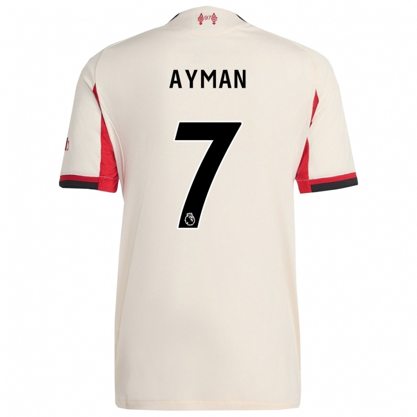 גברים Alvin Ayman #7 לבן שחור הרחק ג'רזי 2025/26 חולצה קצרה