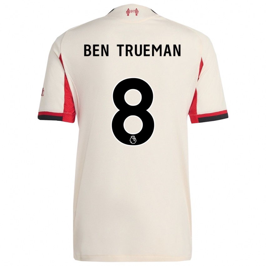 גברים בן טרומן #8 לבן שחור הרחק ג'רזי 2025/26 חולצה קצרה