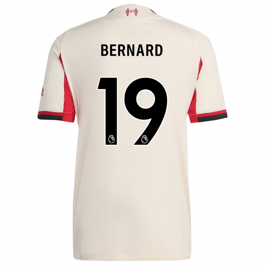 גברים Dj Bernard #19 לבן שחור הרחק ג'רזי 2025/26 חולצה קצרה