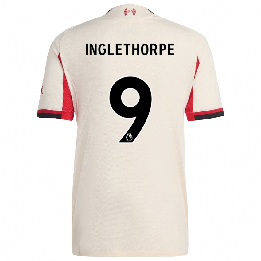 גברים Finn Inglethorpe #9 לבן שחור הרחק ג'רזי 2025/26 חולצה קצרה