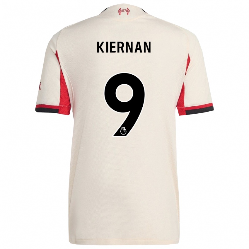 גברים ליאן קירנן #9 לבן שחור הרחק ג'רזי 2025/26 חולצה קצרה