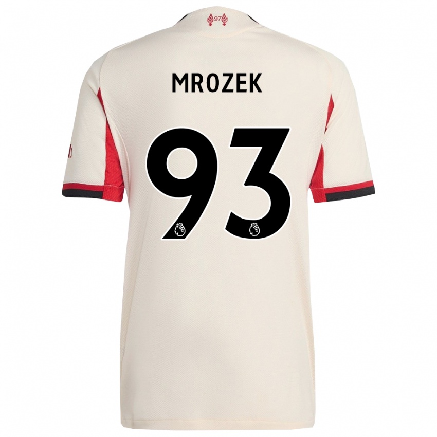 גברים פביאן מרוזק #93 לבן שחור הרחק ג'רזי 2025/26 חולצה קצרה