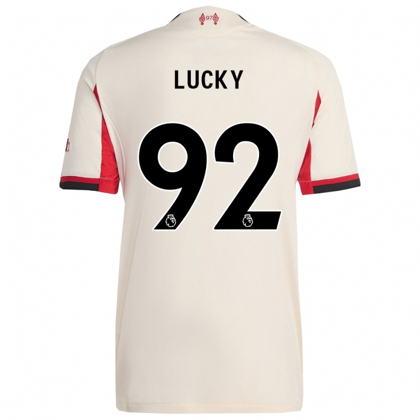 גברים ווליטי לאקי #92 לבן שחור הרחק ג'רזי 2025/26 חולצה קצרה